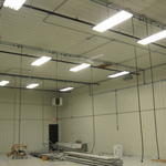 lights,cord drops, outlets and air piping