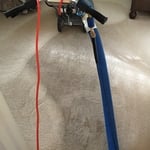 Cleaning with a rotary extractor.