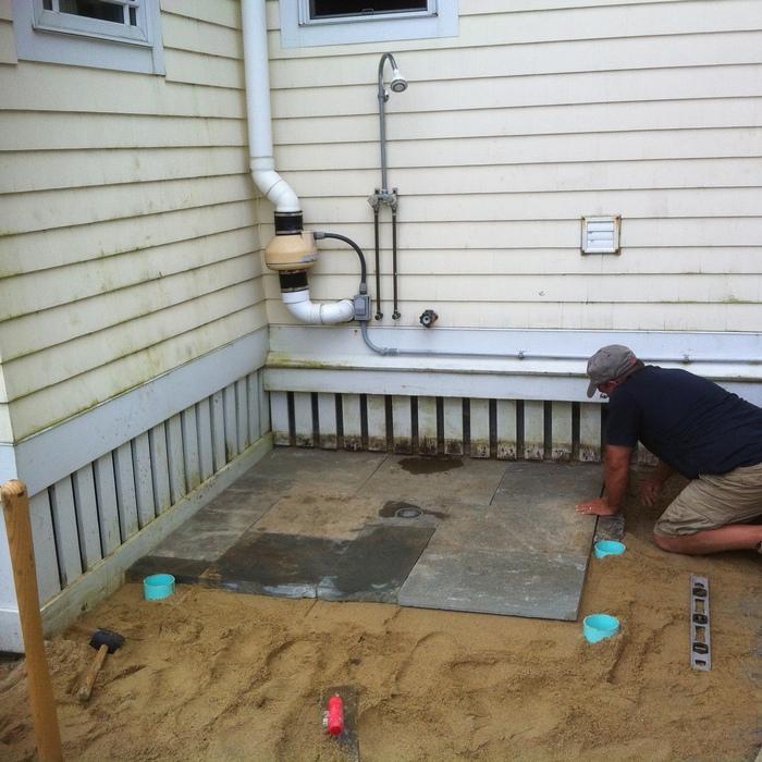Squaring and sealing shower