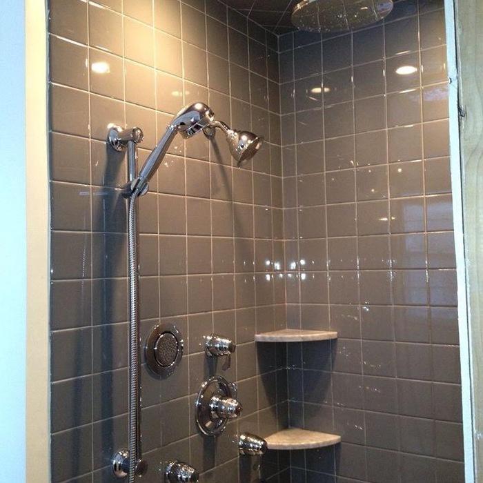 New shower and faucet