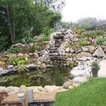 Pond and waterfall