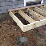 We constructed new landing and stairs