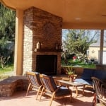 outdoor fireplace