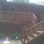 cedar deck with stain