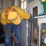 Remove drywall & insulation