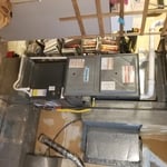 High efficient Daikin gas furnace with AC coil.