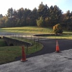 Paved entrance