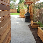 Bamboo planters w/ drip system