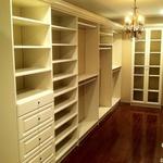 Antique finish walk in closet