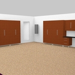3D Drawing of Garage Cabinets