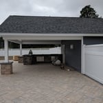 Pool house side view