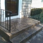 tamped consrete steps
