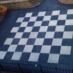 Regular Concrete Saw Cut and Stained