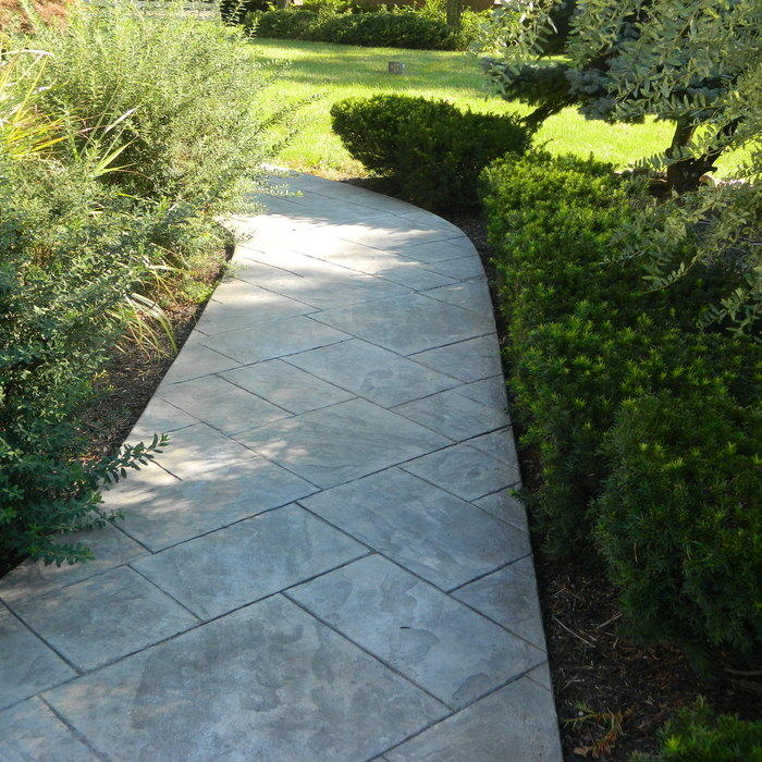 Stamped Walkway without hurting any landscape