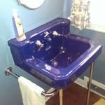 Faucet repair on beautiful sink.