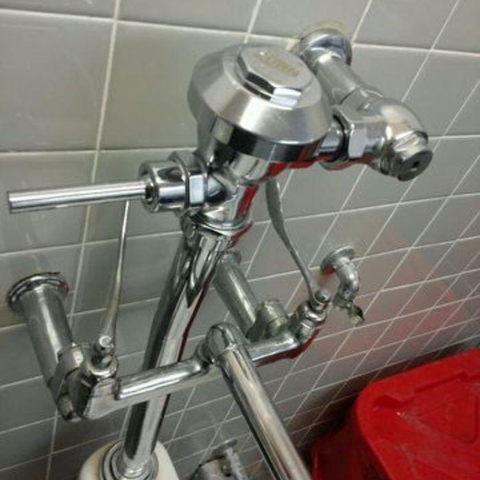 Sloan valve installed