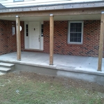 concrete front porch