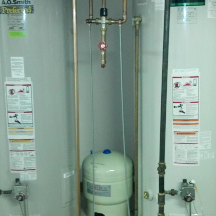 New commercial Water Heater and expansion tank