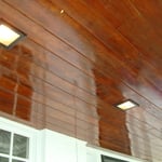 Refinished ceilings on porches