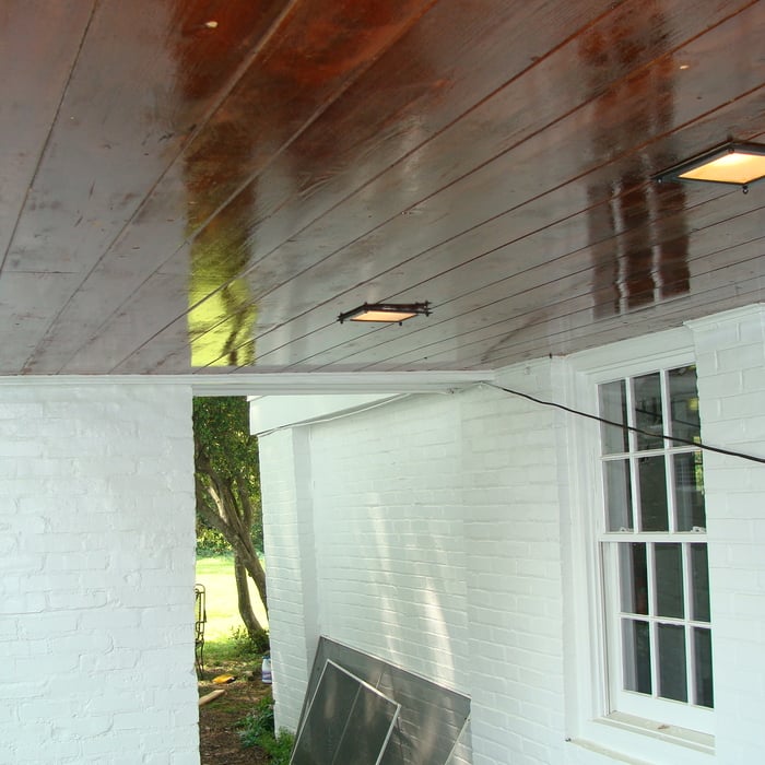 Painted house and refinished ceiling