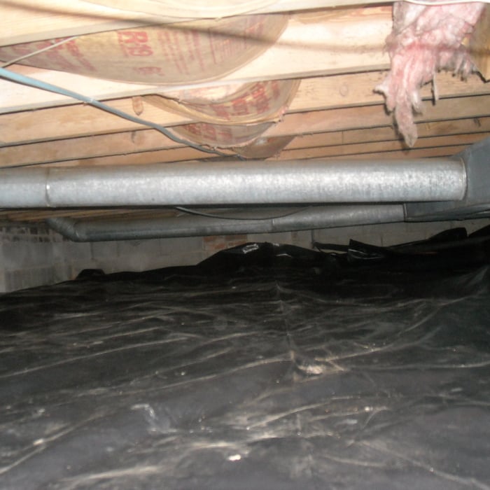 Crawl Space Ducts B-4 Wrapping