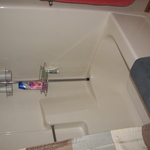 Before - Platino Granite 8x8 tile look walls