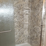 After - Platino Granite 8x8 tile look walls