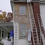 scraped and painted