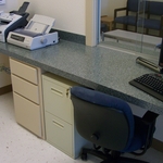 Receptionist area.