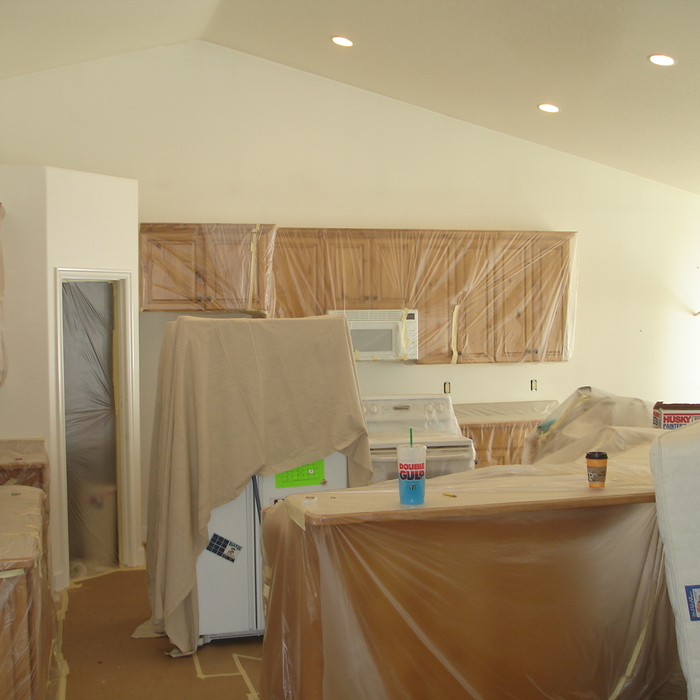 before pic of kitchen masking