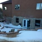 Sculptured Stone Wall