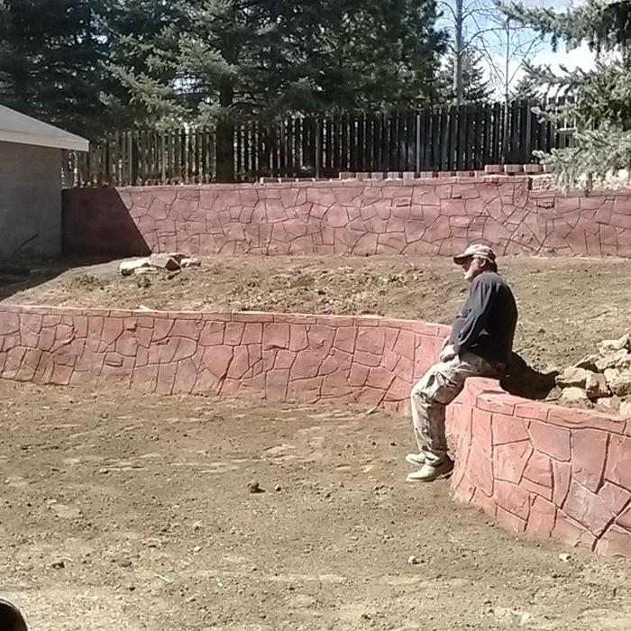 Sculpture Stone Retaining Wall