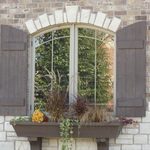 Cedar Shutters with Cedar Planter