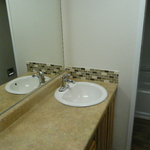 New vanity with tile work