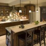 Transitional Kitchen - Dark Beige Stainless Steel Range Hood