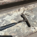 Beginning of exterior repair