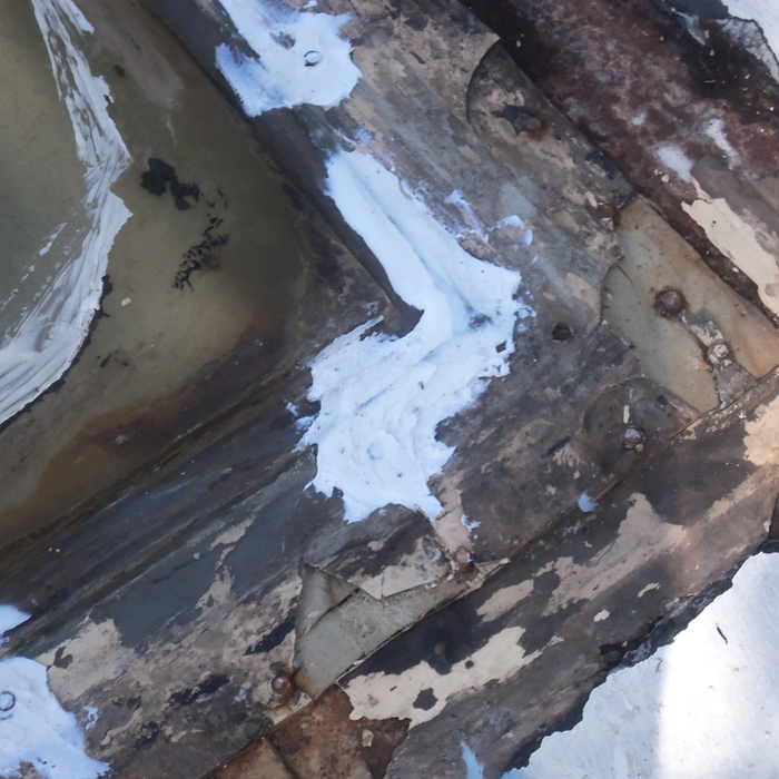 close up of sealed cracks