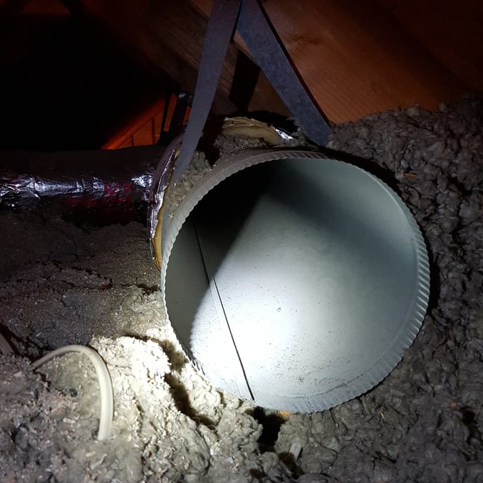 Duct never terminated