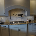 Beautiful kitchen range and stove hood