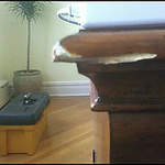 Delivery damage, gouged and corner broken