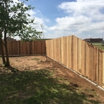 angled wood fence