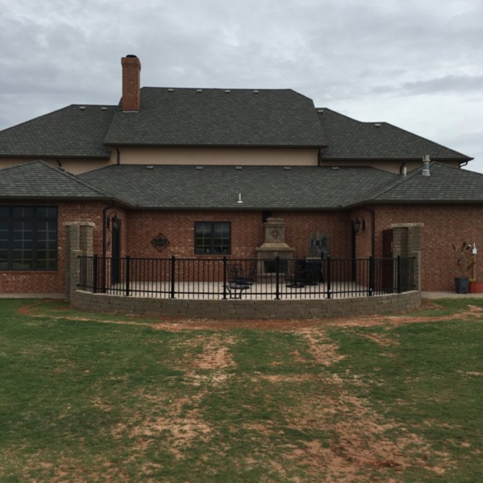 wrought Iron around a porch