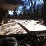 Treated pine deck