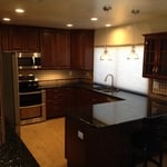 new kitchen cabinets sink & counter tops.