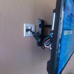 wall mount TV w/ in wall cabling