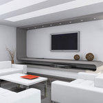 Entertainment room high hat lighting.