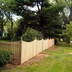 New cedar scallop fence