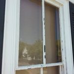 Wood sash re-glaze; before