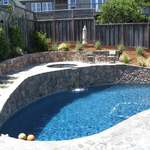 Pool & Spa with stone facia