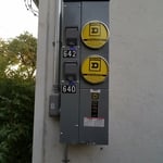Duplex apt double stack meter panel install